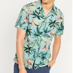 Printed Short-Sleeve Camp Shirt for Men 3XT
